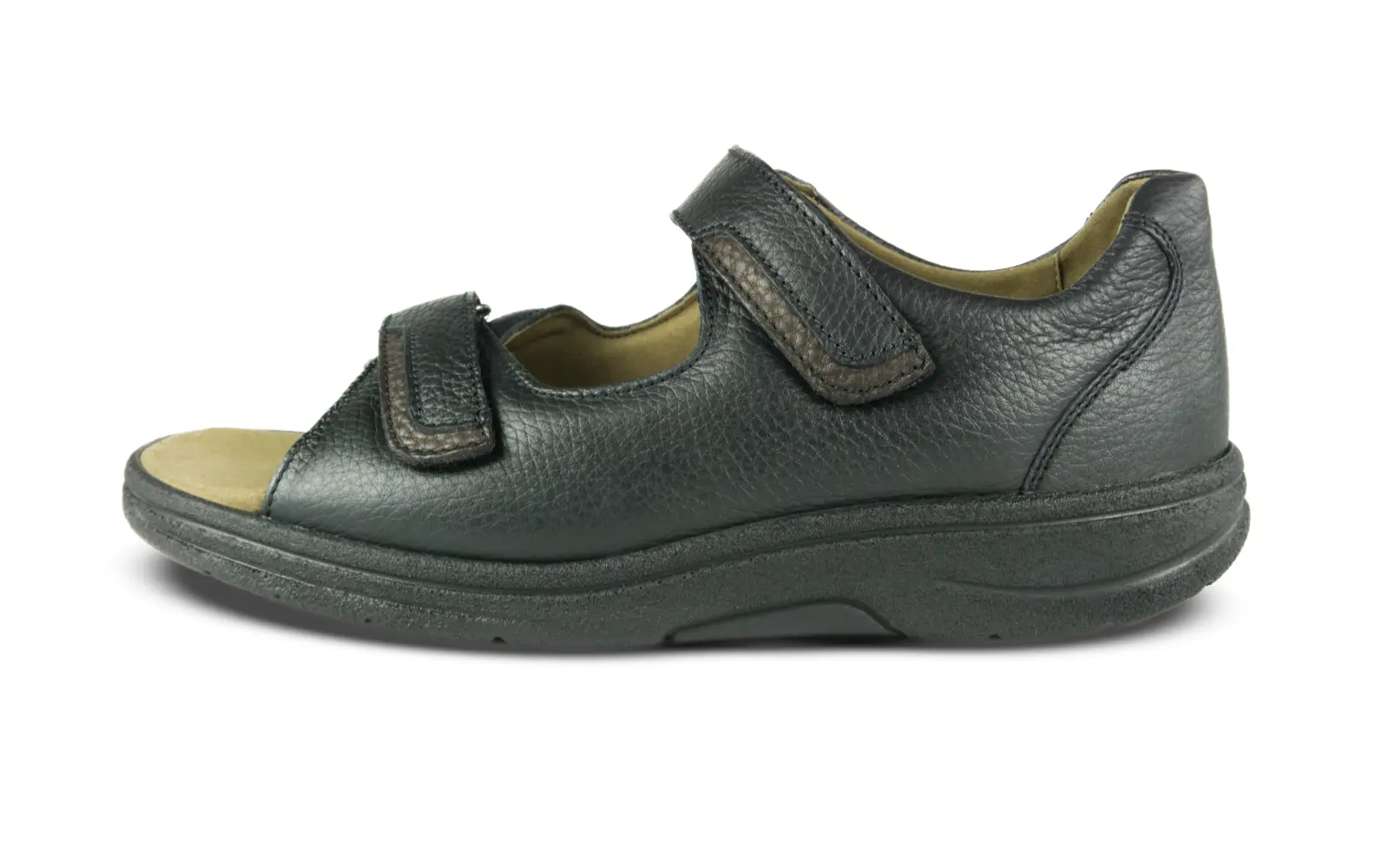 MIRCO SoftCalf in schwarz+espresso, Bekleidung, Schuhwerk, Schuh, Sneaker, Sandale