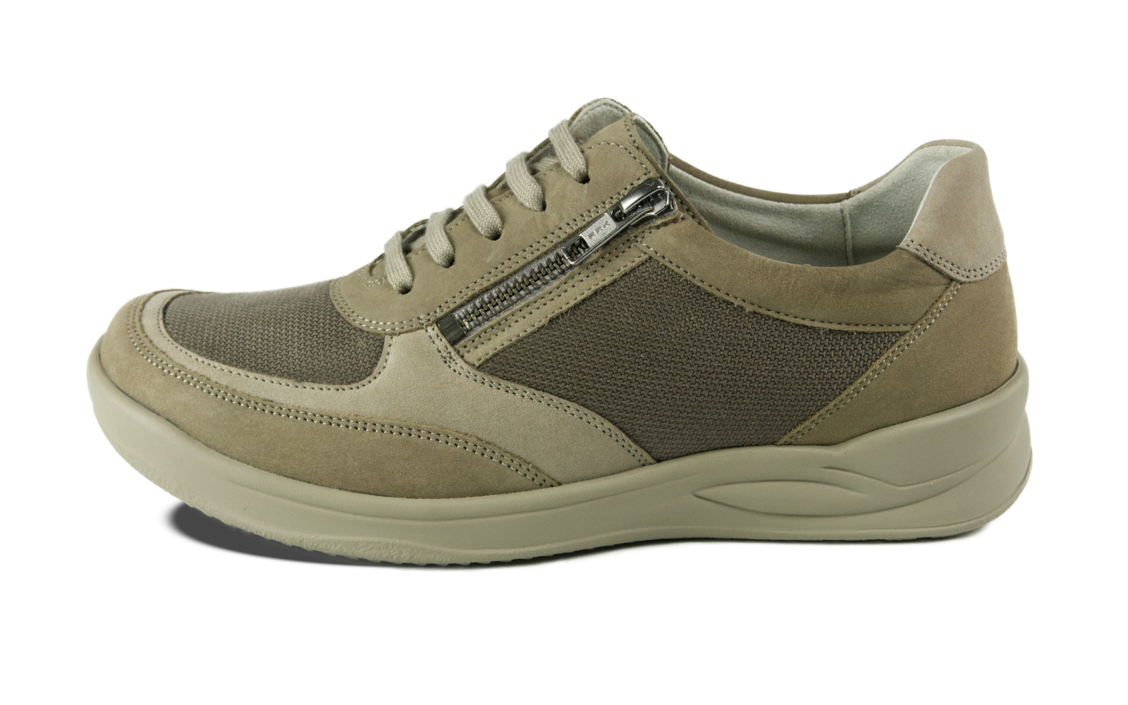 KORA Nubuk+StretchTetra in stein+fels, Bekleidung, Schuhwerk, Schuh, Sneaker, Khaki