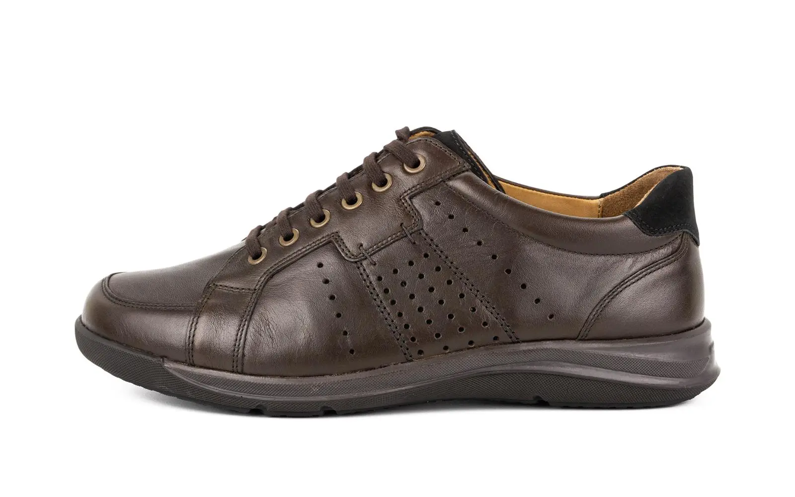 PASCAL, nappa antique + nubuck in marone black